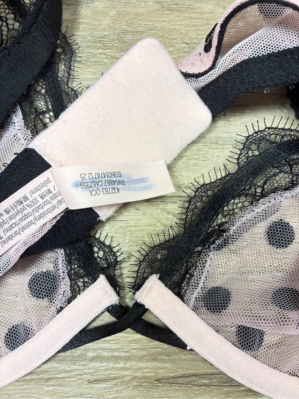 Victoria Secret Polka Dot Sheer Unlined Demi Lace Bra - Picture 7 of 10